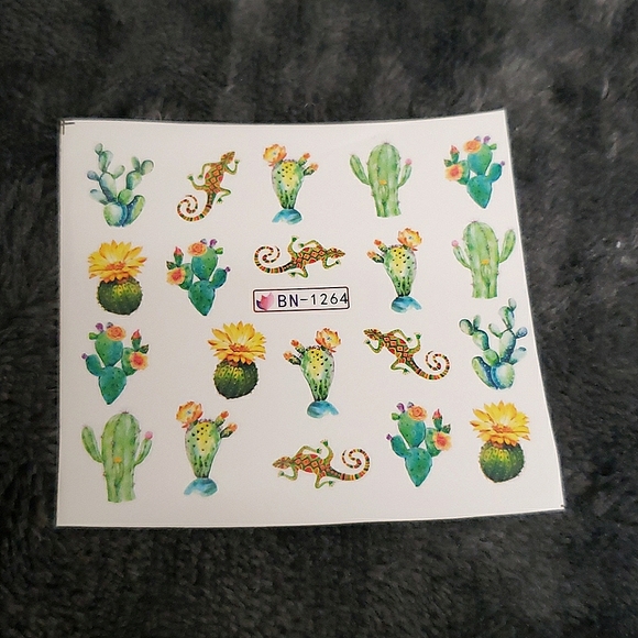 Cactus Nail Tattoo Sliders - Picture 1 of 1